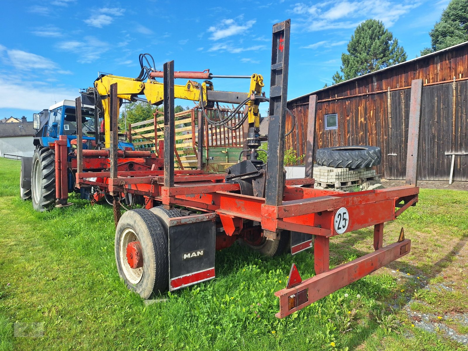 Traktor tipa Ford 7610 A  komplett mit Holzrückewagen, Ladekran und Holzzange. (Verkauf nur an Gewerbe/ Handel oder Export)!, Gebrauchtmaschine u Tschirn (Slika 16)