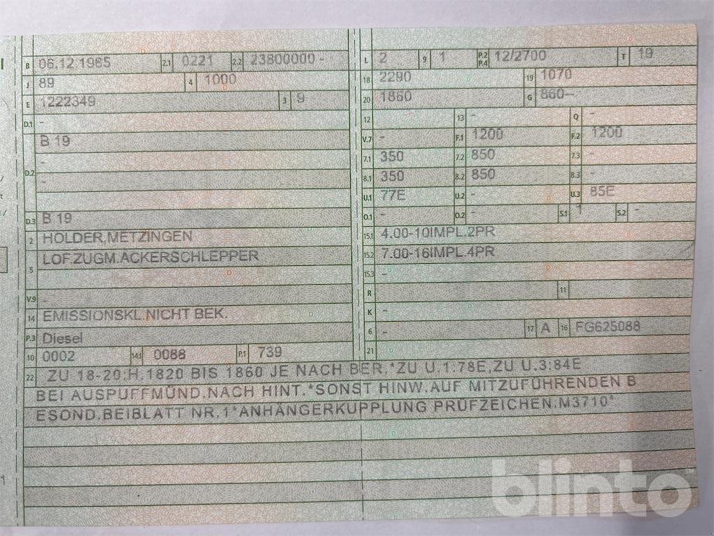 Traktor του τύπου Holder B19, Gebrauchtmaschine σε Düsseldorf (Φωτογραφία 6)