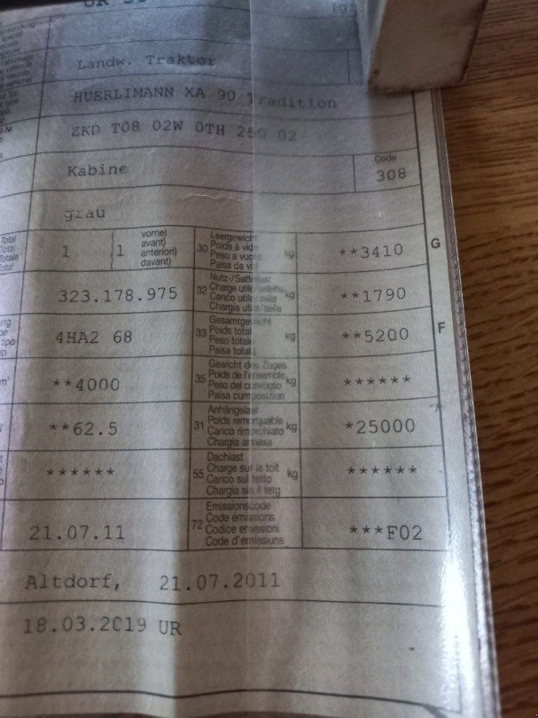 Traktor van het type Hürlimann XA-90 Tradition, Gebrauchtmaschine in Buochs NW (Foto 8)