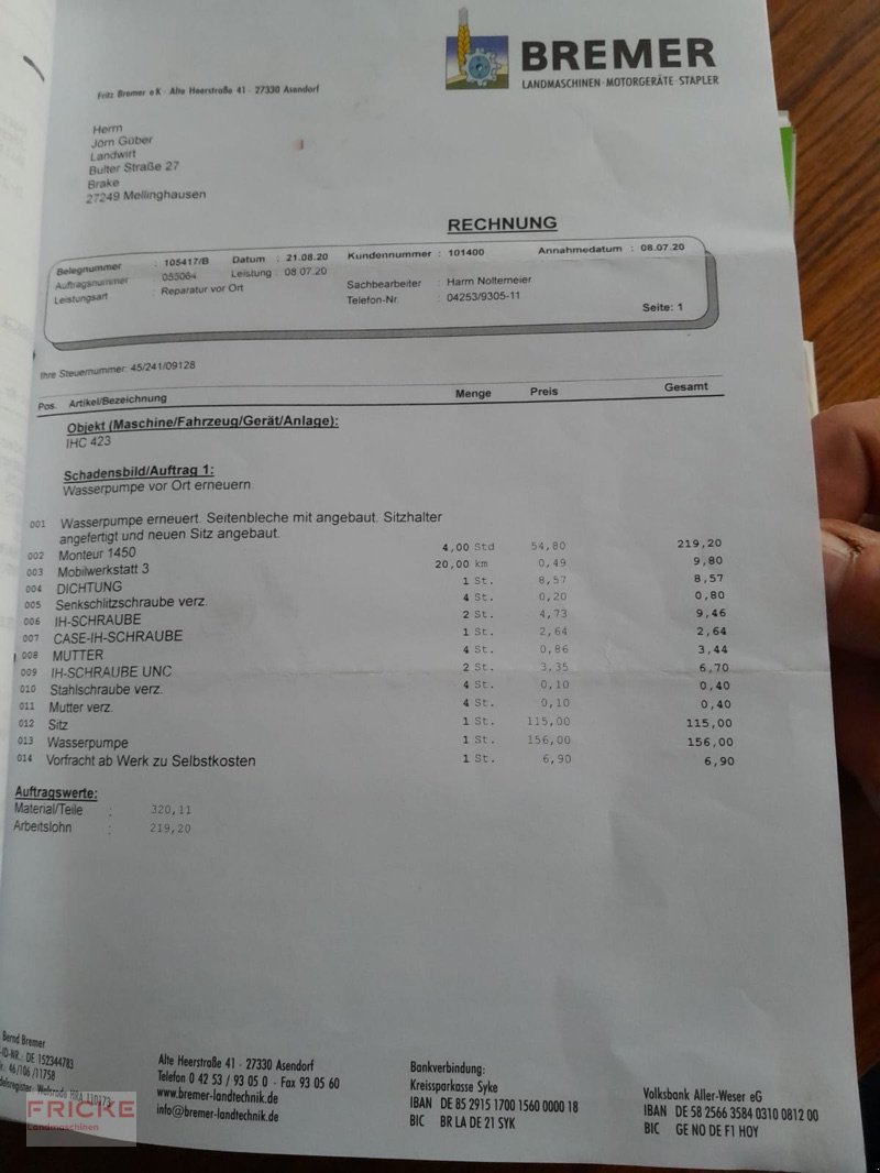 Traktor of the type IHC 423, Gebrauchtmaschine in Bockel - Gyhum (Picture 23)