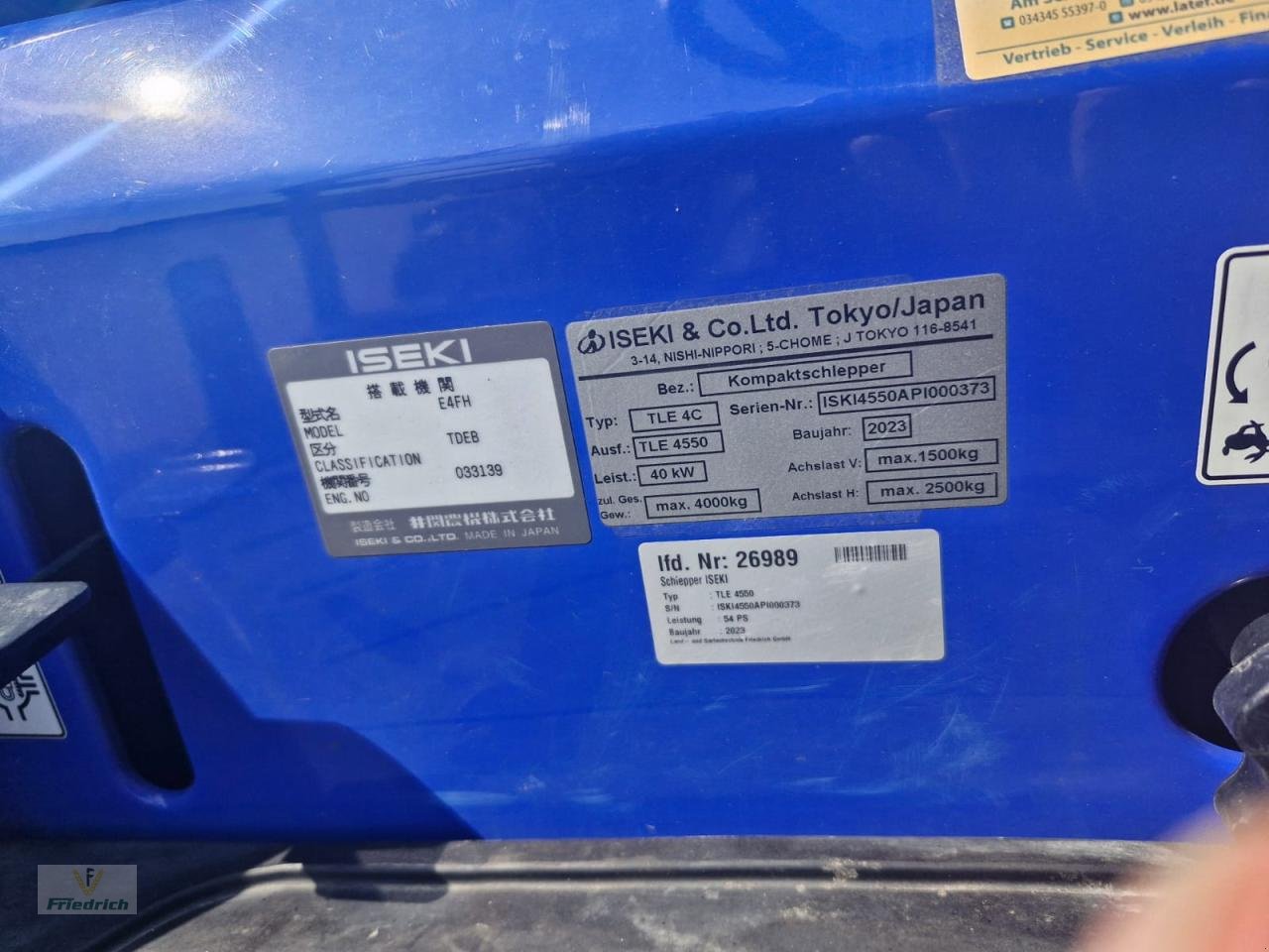 Traktor типа Iseki TLE 4550, Neumaschine в Bad Lausick (Фотография 3)