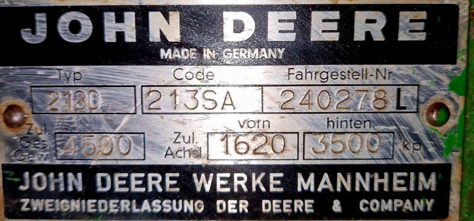 Traktor van het type John Deere 2130, Gebrauchtmaschine in Hausen (Foto 5)