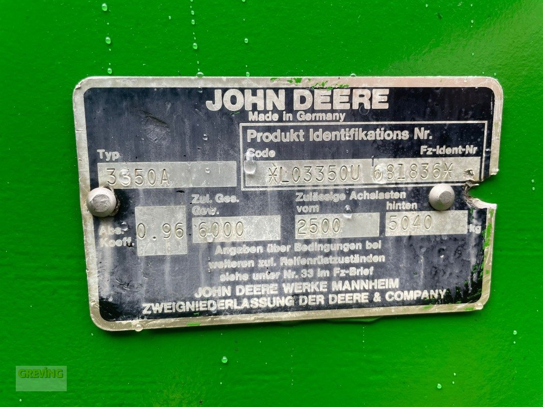 Traktor du type John Deere 3350, Gebrauchtmaschine en Ahaus (Photo 15)
