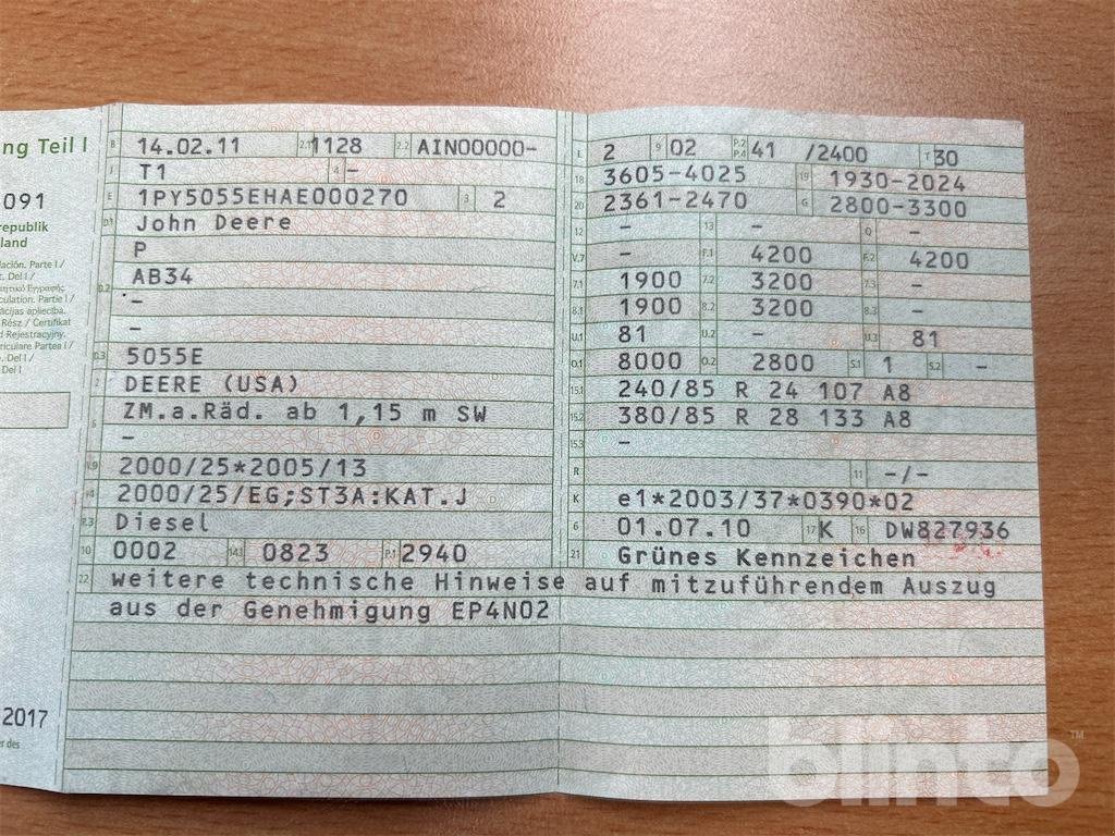 Traktor du type John Deere 5055E mit Frontlader, Gebrauchtmaschine en Düsseldorf (Photo 6)