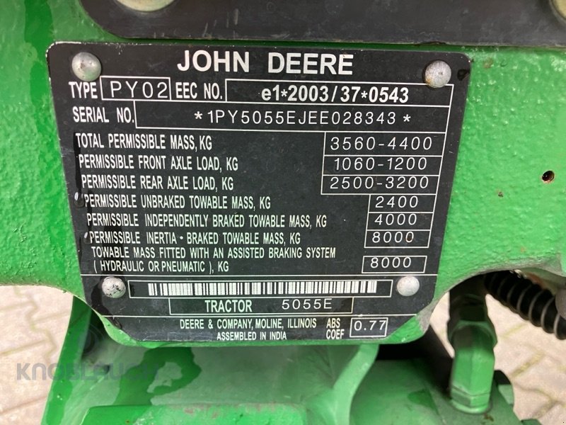 Traktor Türe ait John Deere 5055E, Gebrauchtmaschine içinde Stockach (resim 10)