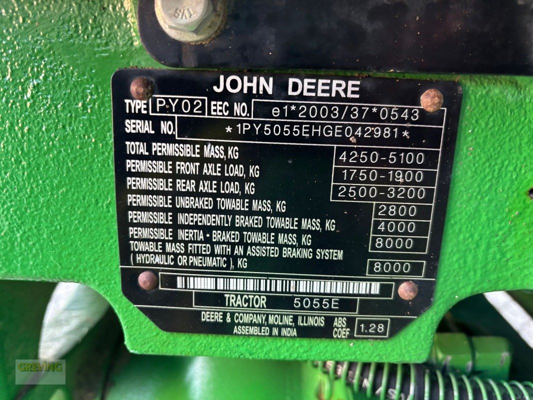 Traktor типа John Deere 5055E, Gebrauchtmaschine в Ahaus (Фотография 15)