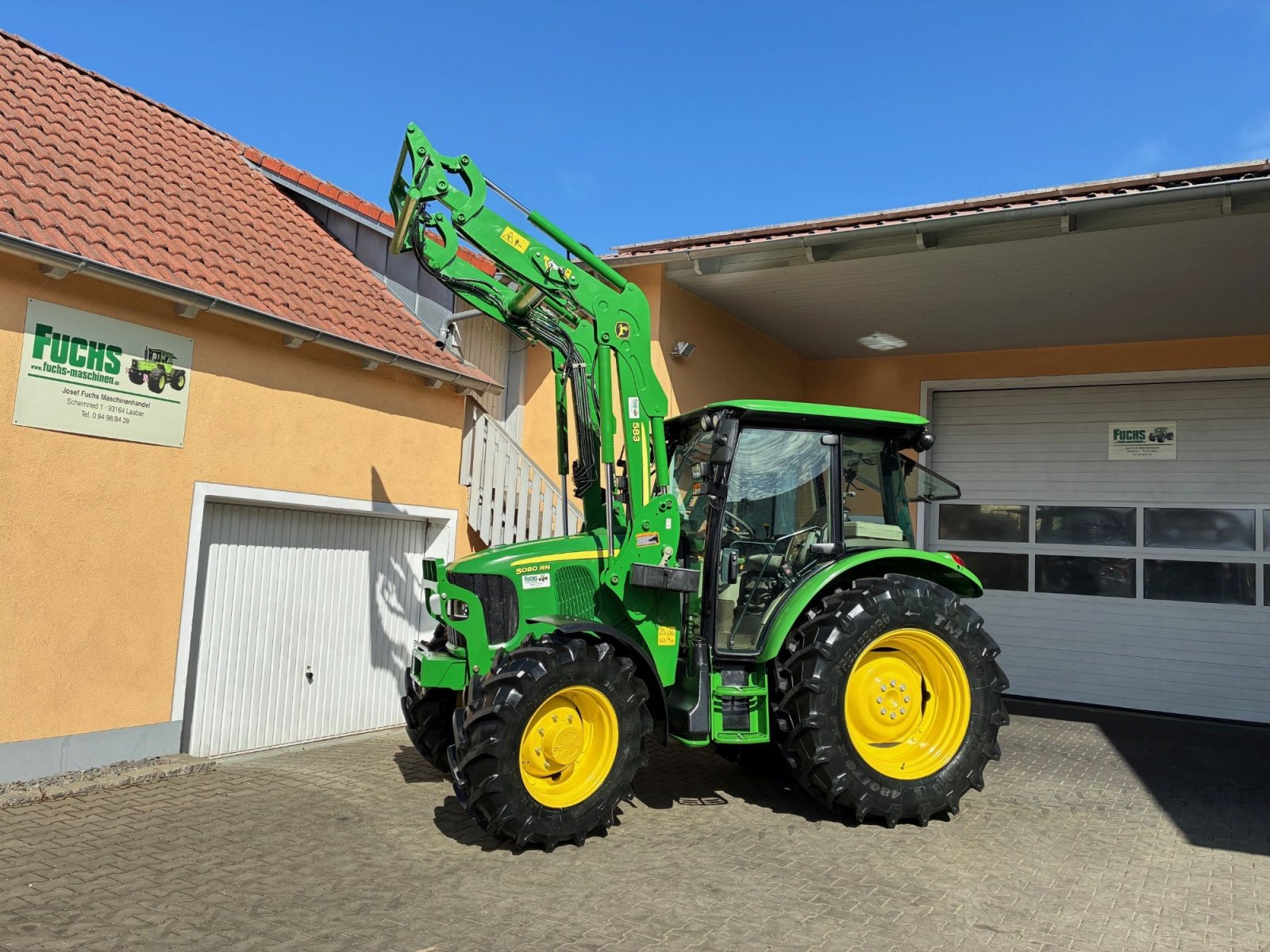 Traktor tipa John Deere 5080R PowrQuad Plus mit Industriefrontlader, Gebrauchtmaschine u Laaber (Slika 5)