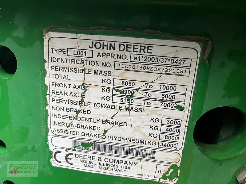 Traktor типа John Deere 6 130 R, Gebrauchtmaschine в Kroppach (Фотография 15)