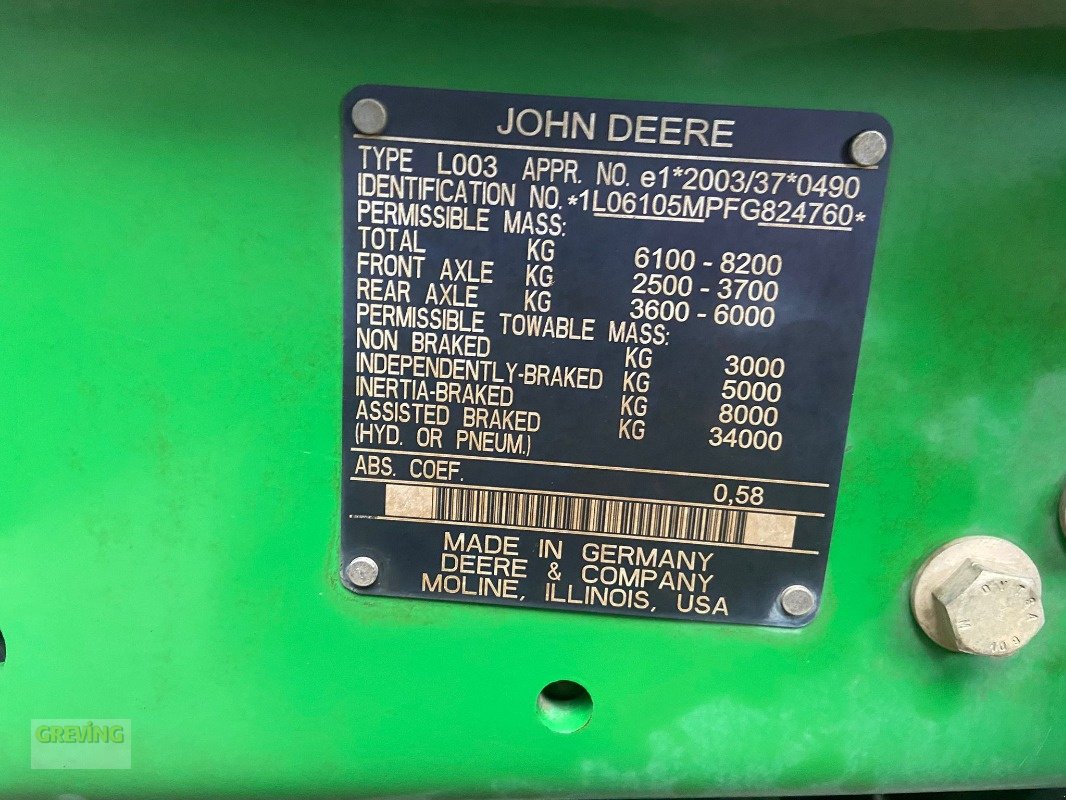 Traktor типа John Deere 6105M, Gebrauchtmaschine в Ahaus (Фотография 15)