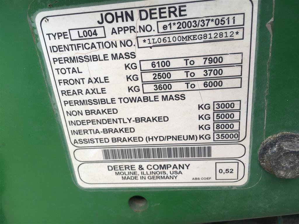 Traktor typu John Deere 6110 MC m/Frontlæsser, Gebrauchtmaschine w Bjerringbro (Zdjęcie 19)