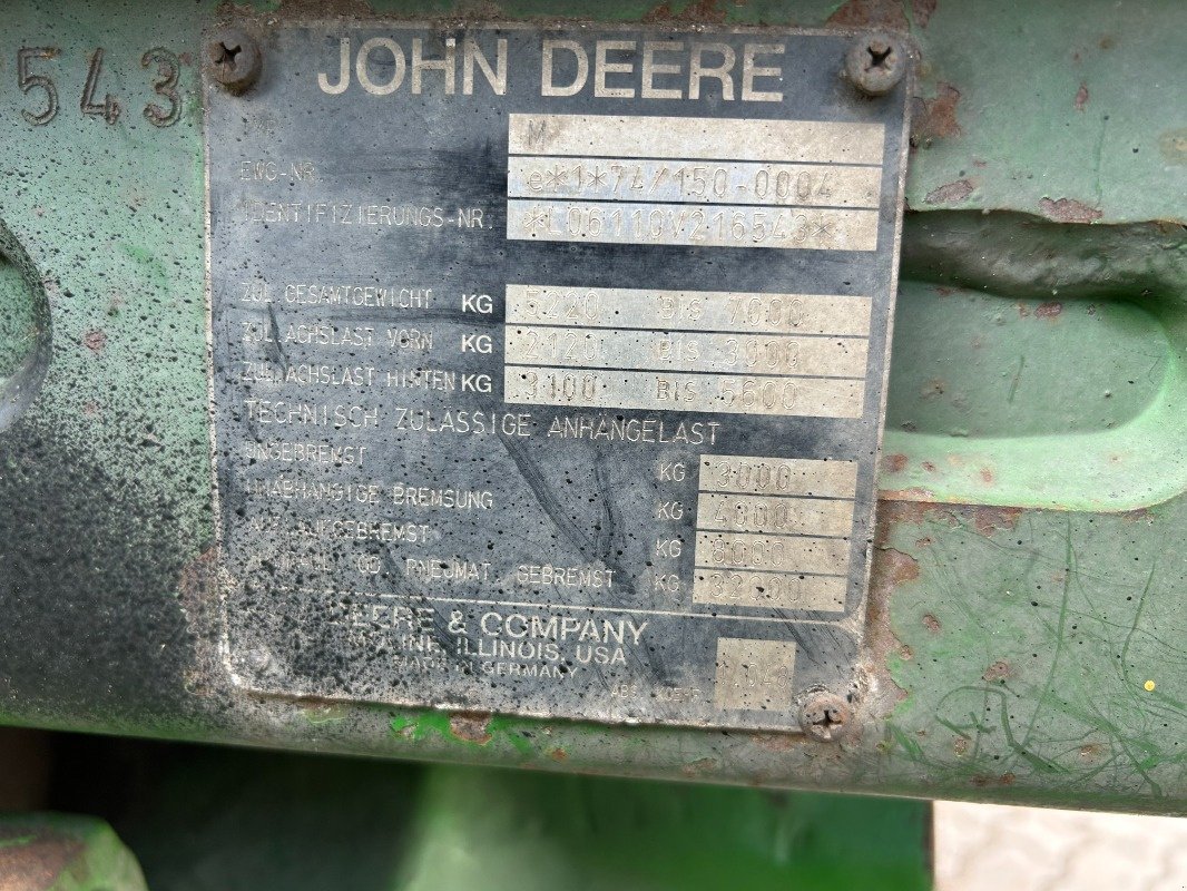 Traktor typu John Deere 6110, Gebrauchtmaschine v Sittensen (Obrázek 15)