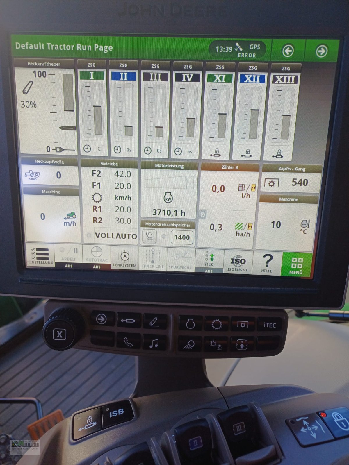 Traktor del tipo John Deere 6130R AutoPowr 3750h, Gebrauchtmaschine In Pollenfeld (Immagine 19)