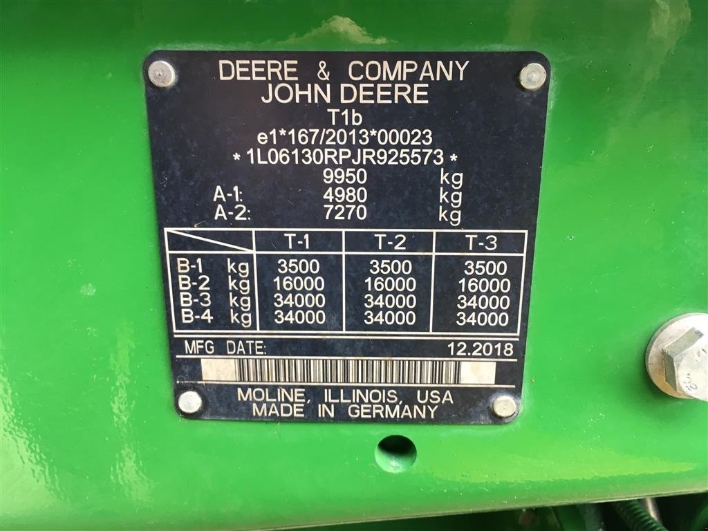 Traktor Türe ait John Deere 6130R AutoPowr, AutoTrac, Gebrauchtmaschine içinde Bjerringbro (resim 16)