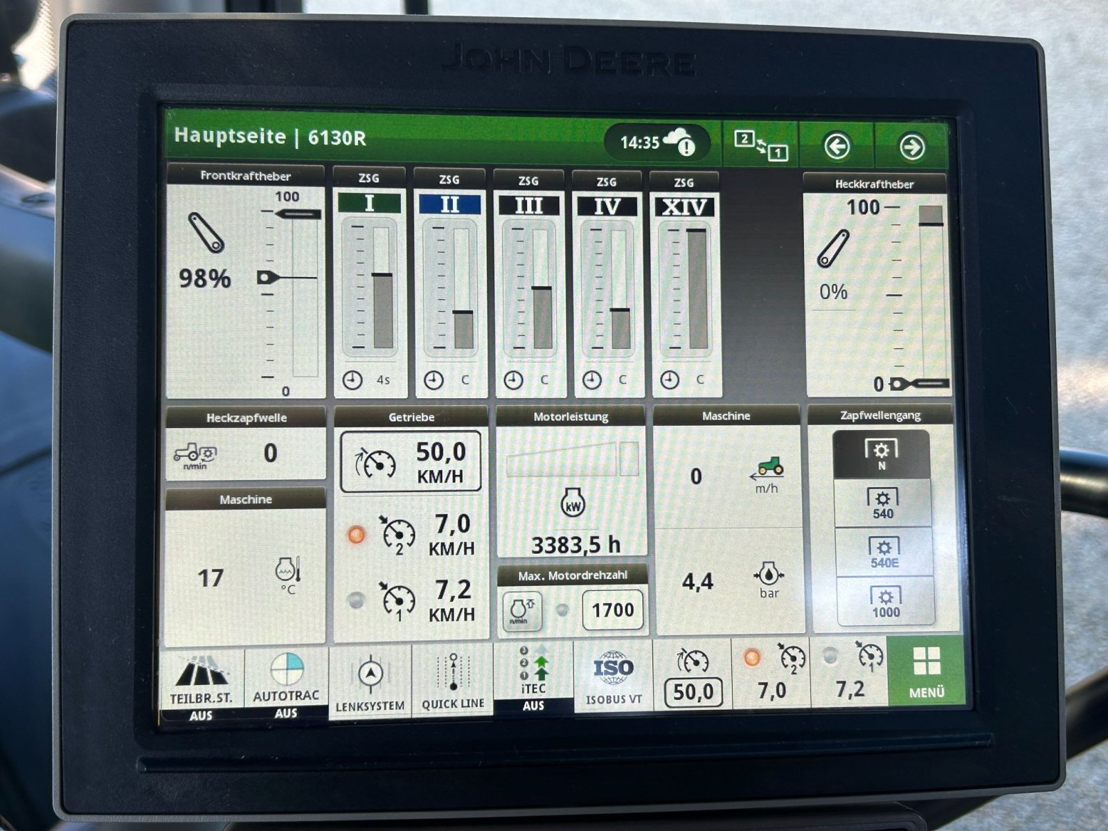 Traktor типа John Deere 6130R, Gebrauchtmaschine в Regensburg (Фотография 9)