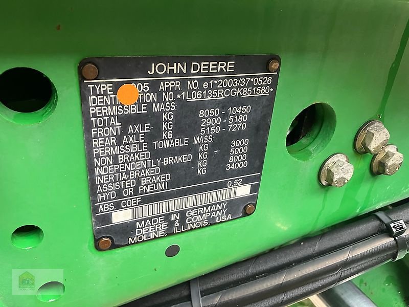 Traktor типа John Deere 6135R + FL 643R, Gebrauchtmaschine в Salsitz (Фотография 11)