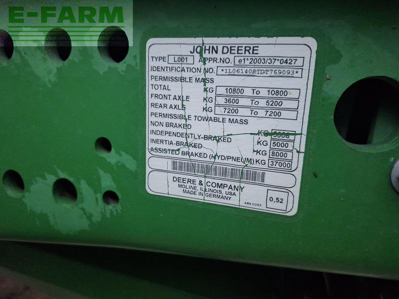 Traktor des Typs John Deere 6140R, Gebrauchtmaschine in Hamburg (Bild 12)