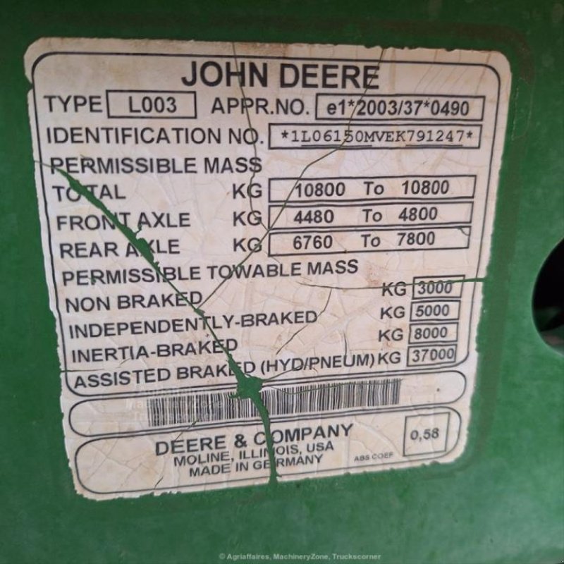 Traktor типа John Deere 6150 M, Gebrauchtmaschine в azerailles (Фотография 8)