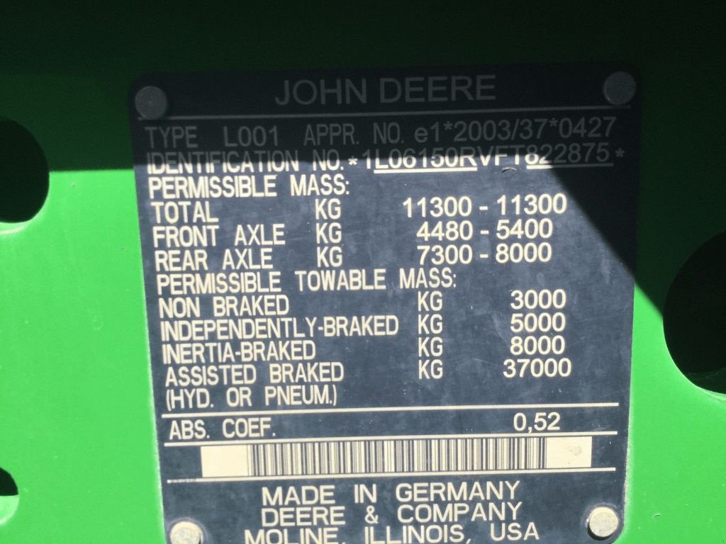 Traktor of the type John Deere 6150R, Gebrauchtmaschine in azerailles (Picture 11)