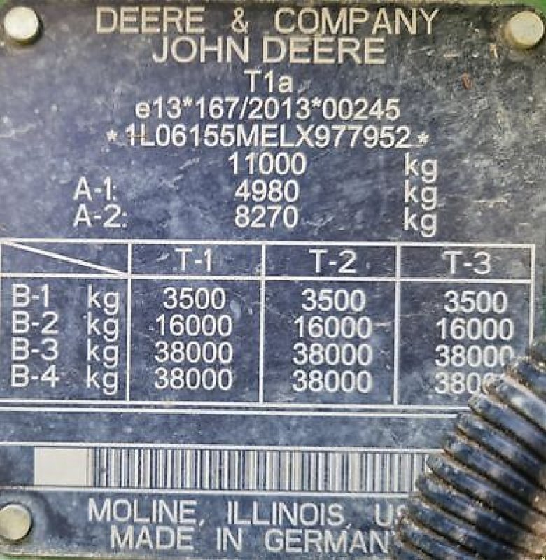 Traktor типа John Deere 6155M, Gebrauchtmaschine в Monferran-Savès (Фотография 11)