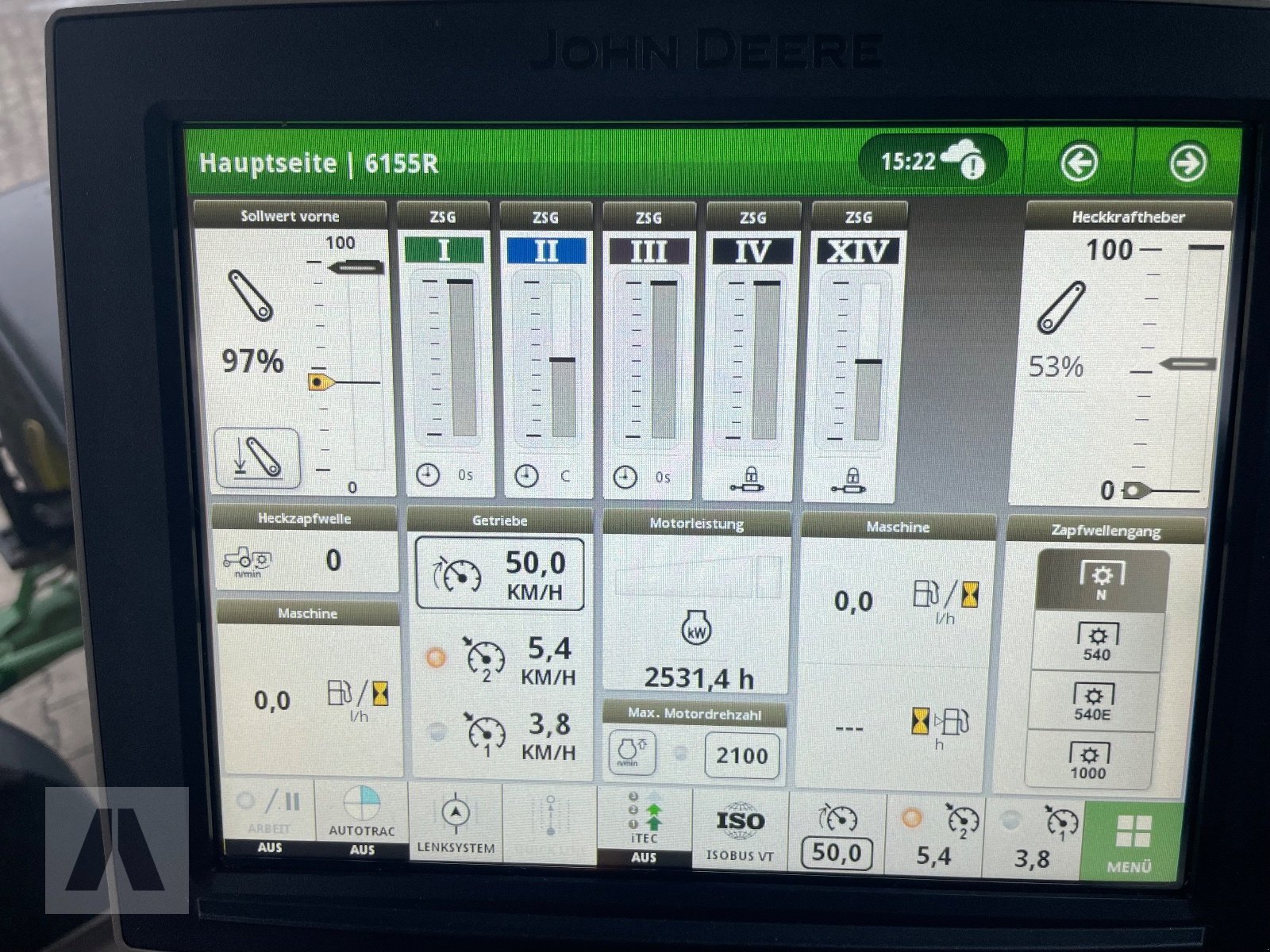 Traktor Türe ait John Deere 6155R, Gebrauchtmaschine içinde Regensburg (resim 14)