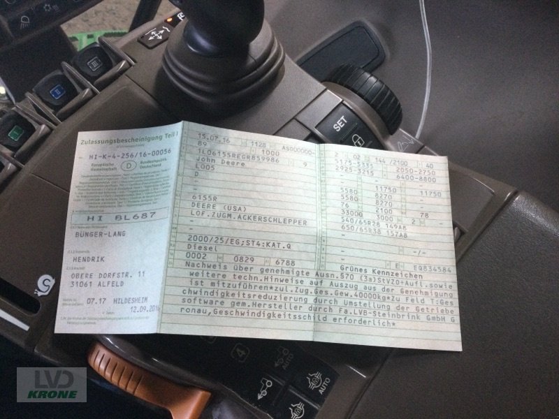 Traktor typu John Deere 6155R, Gebrauchtmaschine v Gronau (Obrázek 6)
