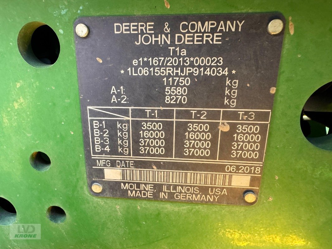Traktor типа John Deere 6155R, Gebrauchtmaschine в Barsinghausen OT Groß Munzel (Фотография 13)