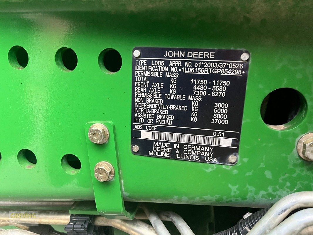 Traktor Türe ait John Deere 6155R, Gebrauchtmaschine içinde Ahaus (resim 14)