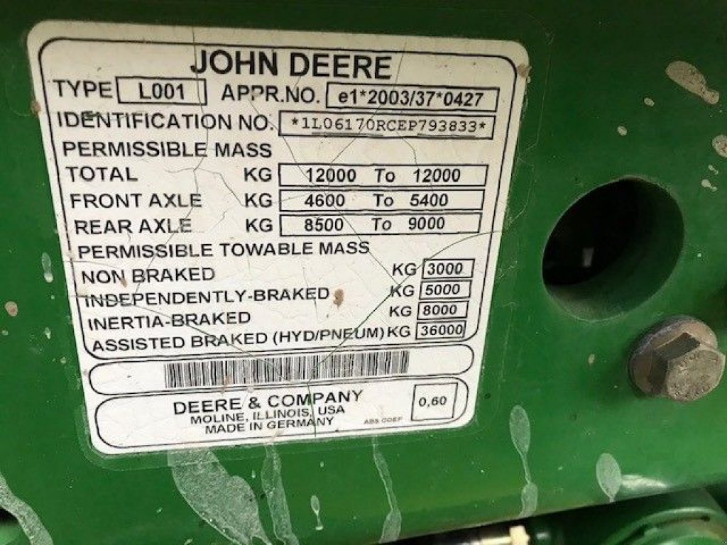 Traktor типа John Deere 6170 R, Gebrauchtmaschine в RENAGE (Фотография 10)