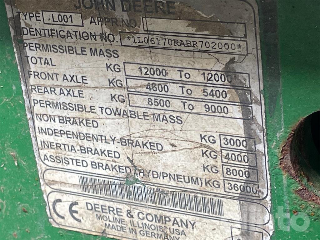 Traktor van het type John Deere 6170R, Gebrauchtmaschine in Düsseldorf (Foto 6)