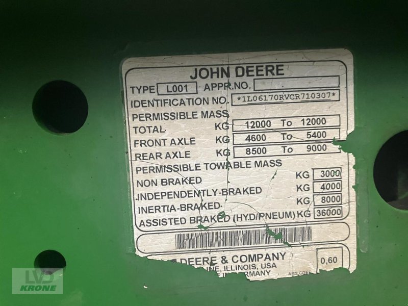 Traktor типа John Deere 6170R, Gebrauchtmaschine в Spelle (Фотография 12)