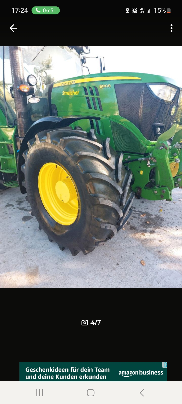 Traktor a típus John Deere 6170R, Gebrauchtmaschine ekkor: Kempten (Kép 6)