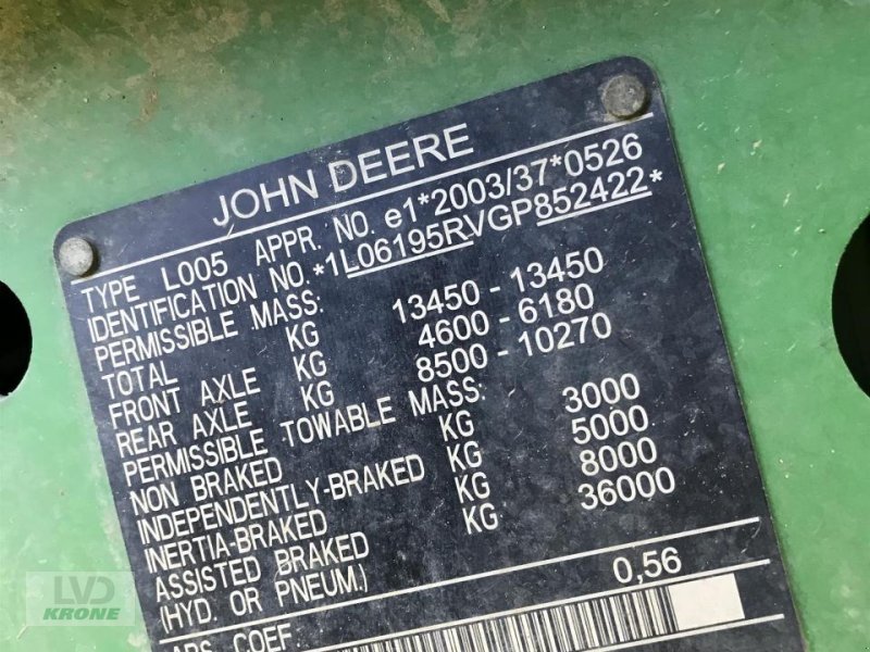 Traktor typu John Deere 6195R, Gebrauchtmaschine v Spelle (Obrázek 12)