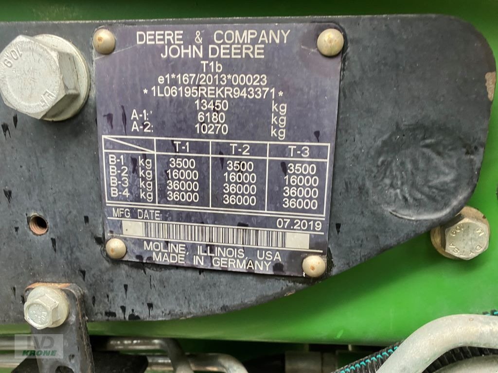 Traktor a típus John Deere 6195R, Gebrauchtmaschine ekkor: Bremke (Kép 13)