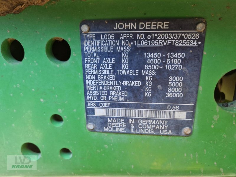 Traktor des Typs John Deere 6195R, Gebrauchtmaschine in Spelle (Bild 10)
