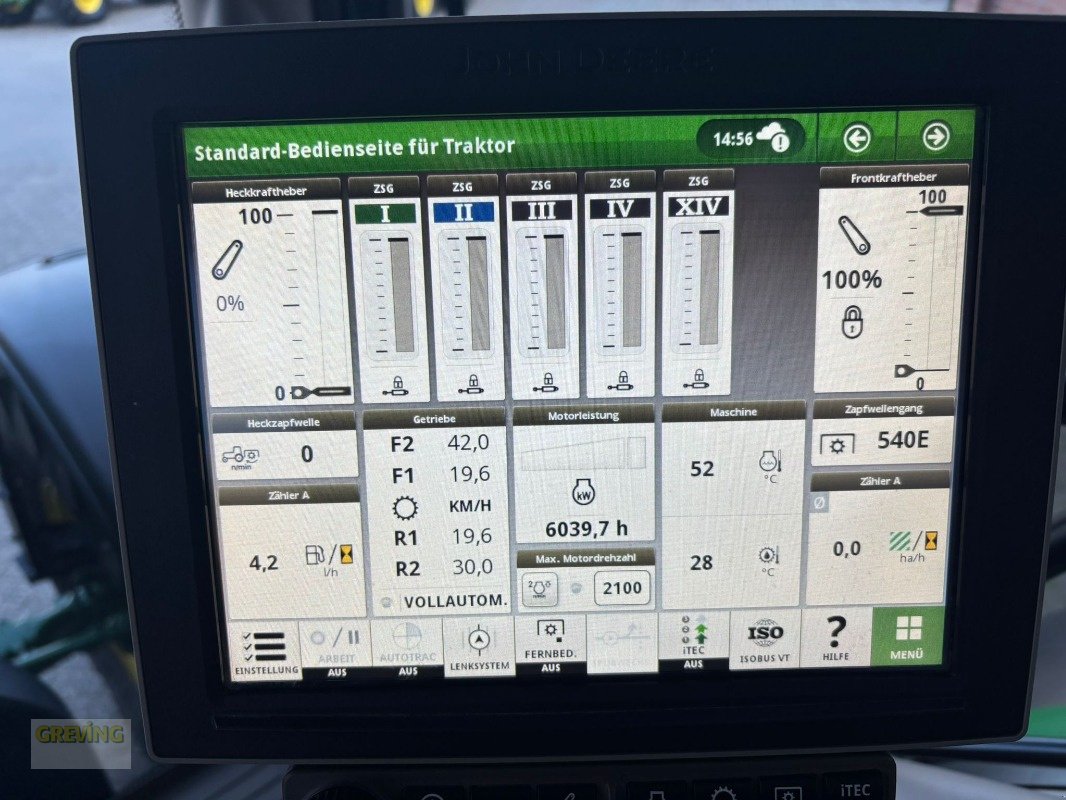 Traktor типа John Deere 6195R, Gebrauchtmaschine в Ahaus (Фотография 15)