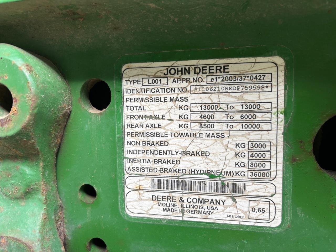 Traktor типа John Deere 6210R, Gebrauchtmaschine в Bramming (Фотография 15)