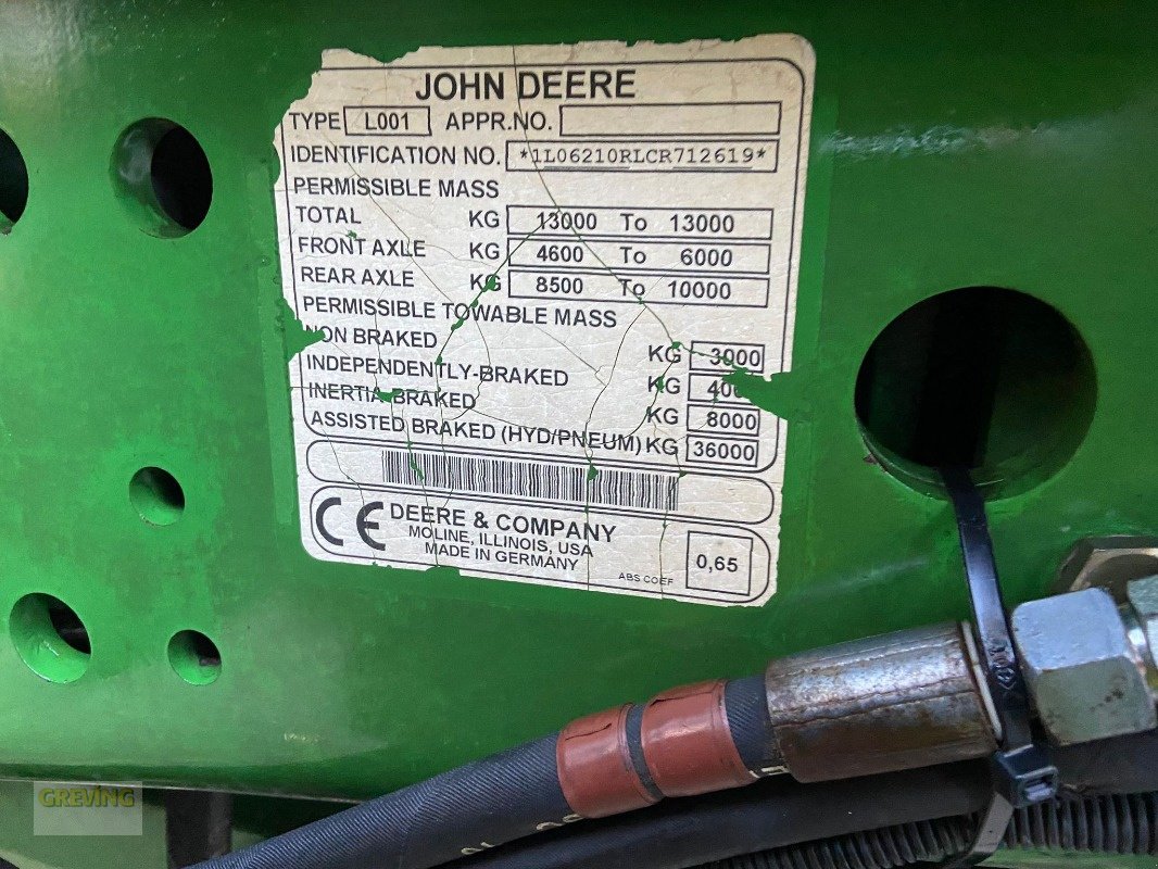 Traktor typu John Deere 6210R, Gebrauchtmaschine v Ahaus (Obrázek 14)