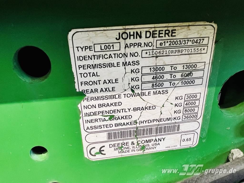 Traktor typu John Deere 6210R, Gebrauchtmaschine v Sülzetal OT Altenweddingen (Obrázok 20)