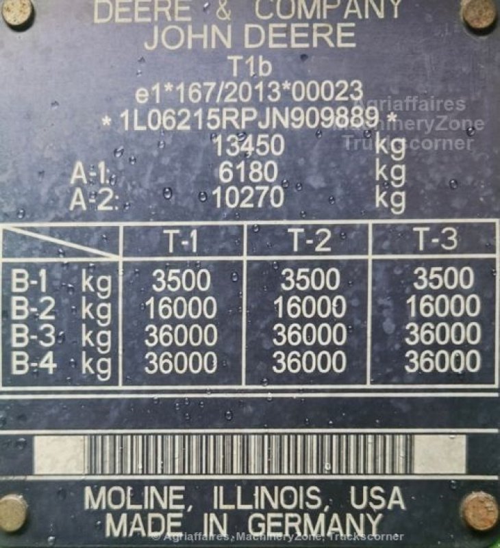 Traktor of the type John Deere 6215R Front PTO. Front Lift. Affjedret foraksel og kabine. Power Beyond. Mange på lager!!!, Gebrauchtmaschine in Kolding (Picture 13)