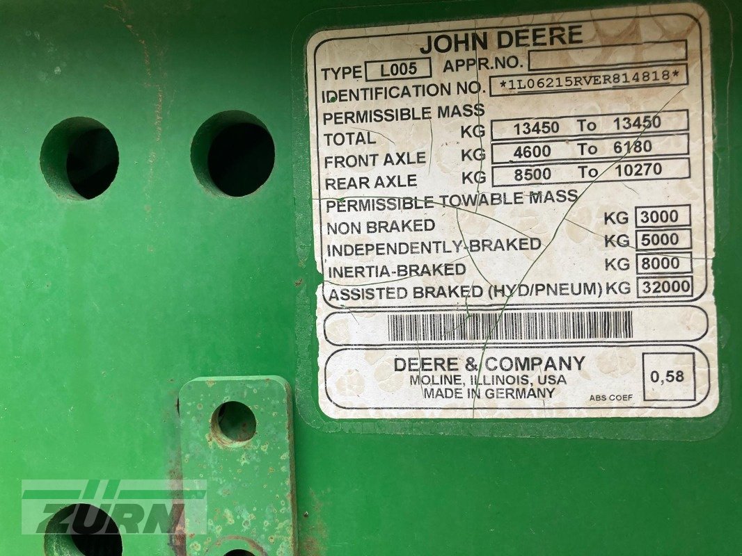 Traktor типа John Deere 6215R, Gebrauchtmaschine в Kanzach (Фотография 21)