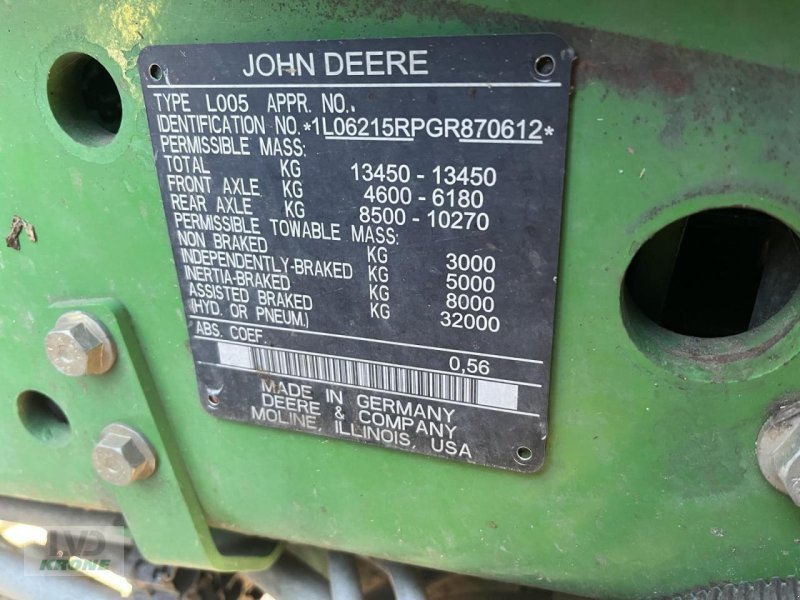 Traktor of the type John Deere 6215R, Gebrauchtmaschine in Spelle (Picture 4)