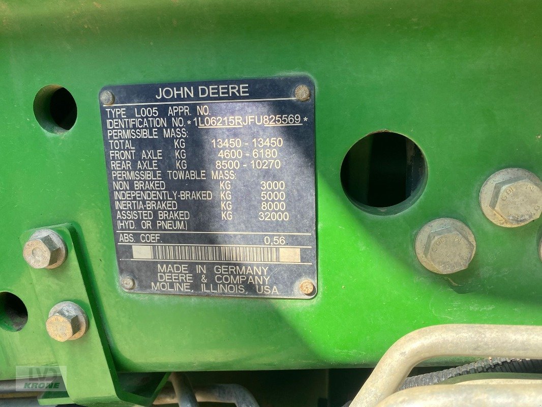 Traktor typu John Deere 6215R, Gebrauchtmaschine v Gronau (Obrázek 12)