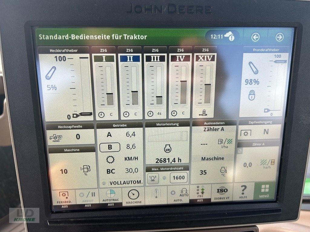 Traktor typu John Deere 6215R, Gebrauchtmaschine w Barsinghausen OT Groß Munzel (Zdjęcie 11)