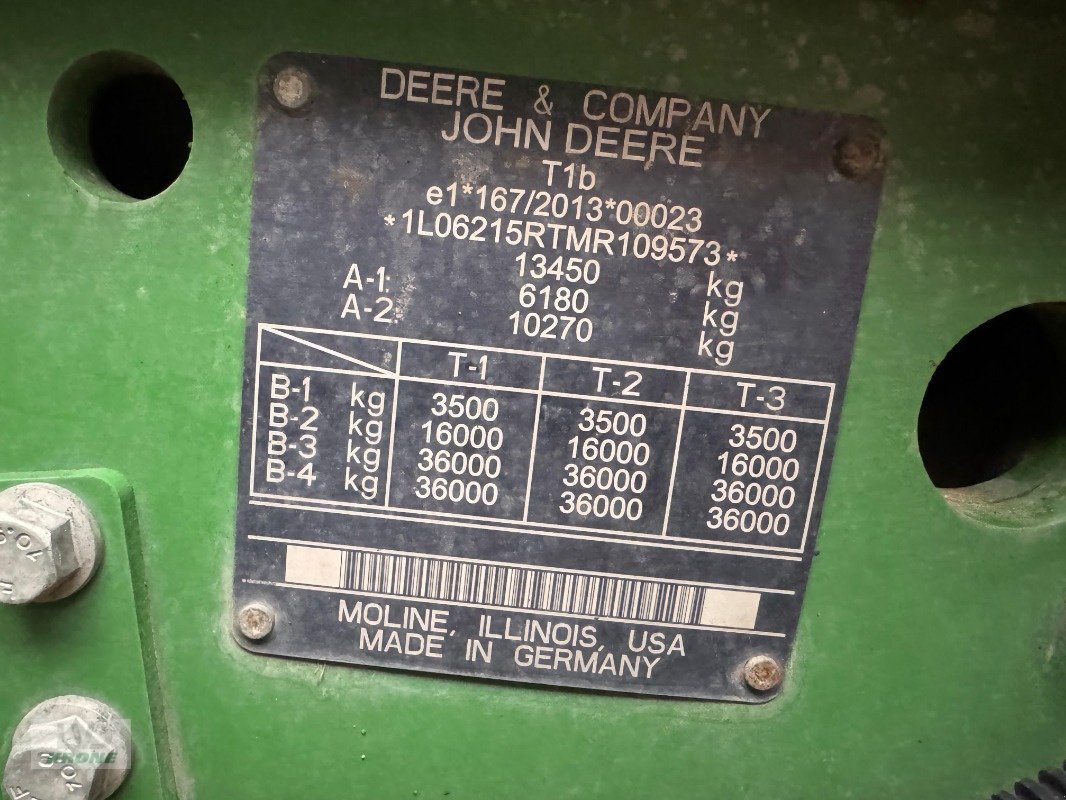 Traktor du type John Deere 6215R, Gebrauchtmaschine en Barsinghausen OT Groß Munzel (Photo 11)