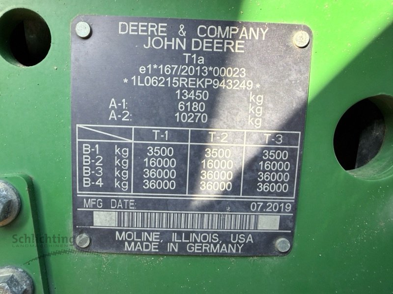 Traktor Türe ait John Deere 6215R, Gebrauchtmaschine içinde Marxen (resim 22)