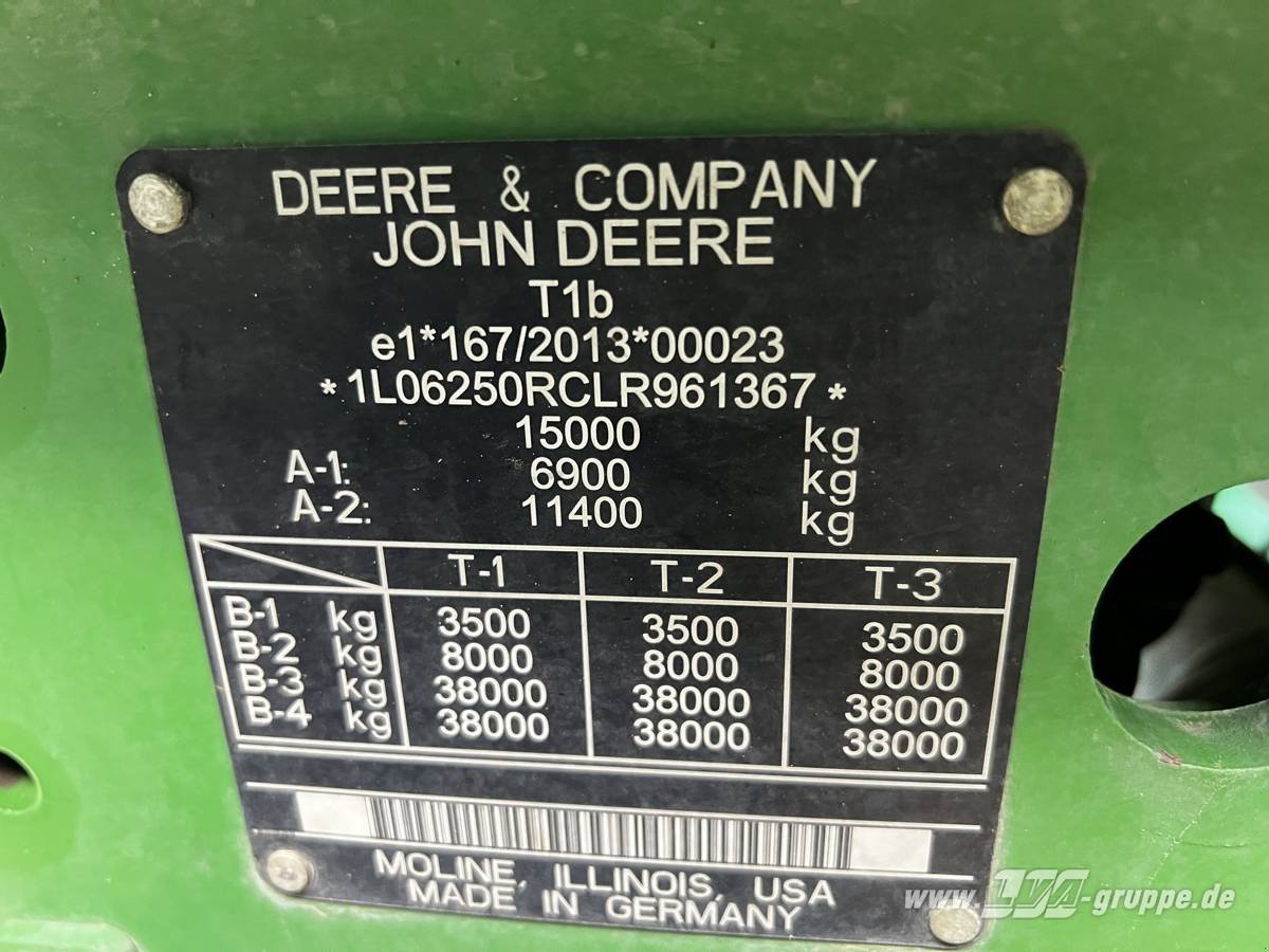 Traktor typu John Deere 6250R ULTIMATE CommandPro, Gebrauchtmaschine v Schöppenstedt (Obrázok 20)