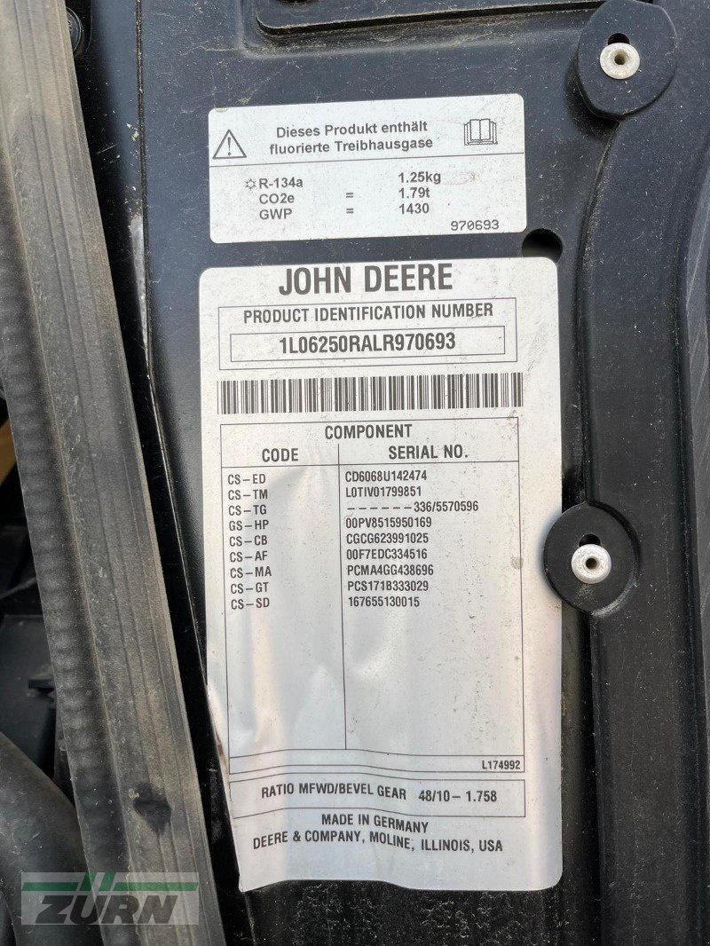Traktor typu John Deere 6250R, Gebrauchtmaschine v Kanzach (Obrázek 31)
