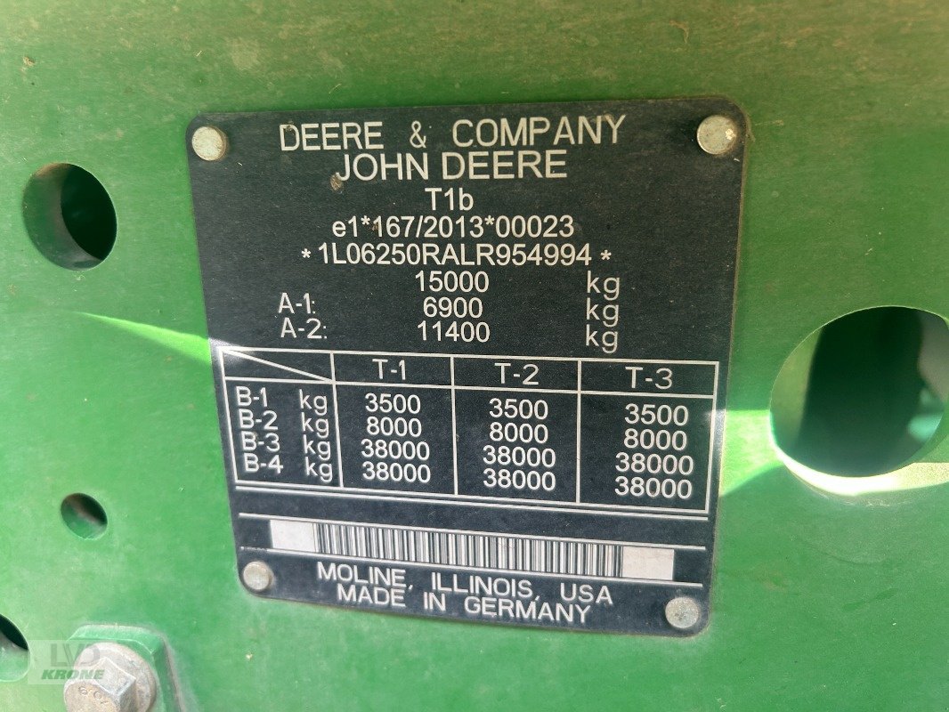 Traktor Türe ait John Deere 6250R, Gebrauchtmaschine içinde Barsinghausen OT Groß Munzel (resim 10)