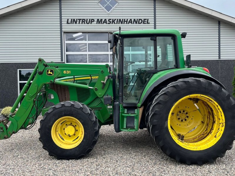 Traktor του τύπου John Deere 6320 m/JD 631 Frontlæsser  AutoPower og TLS affjedret foraksel, Gebrauchtmaschine σε Lintrup (Φωτογραφία 1)