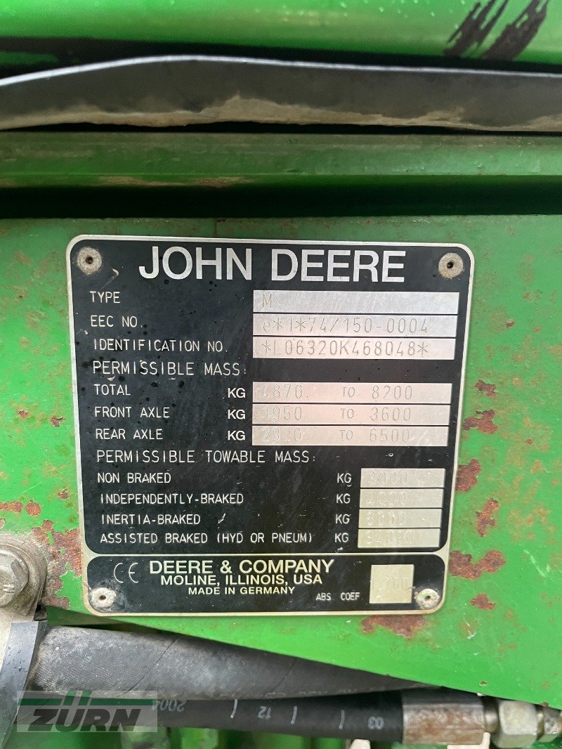 Traktor типа John Deere 6320, Gebrauchtmaschine в Merklingen (Фотография 12)